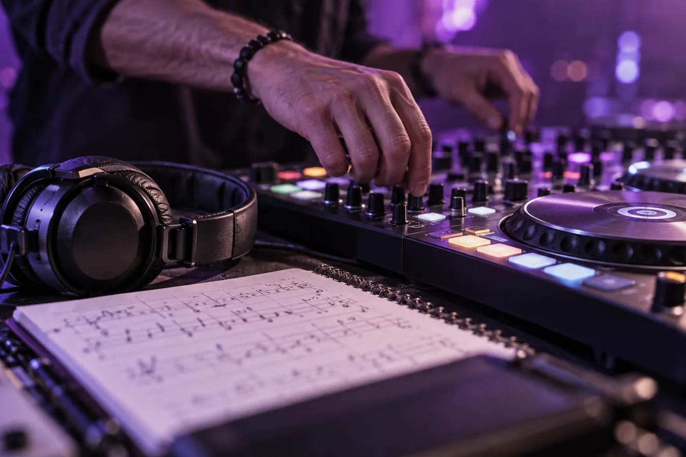 DJ Hands Performing Live Stem Swap on Controller