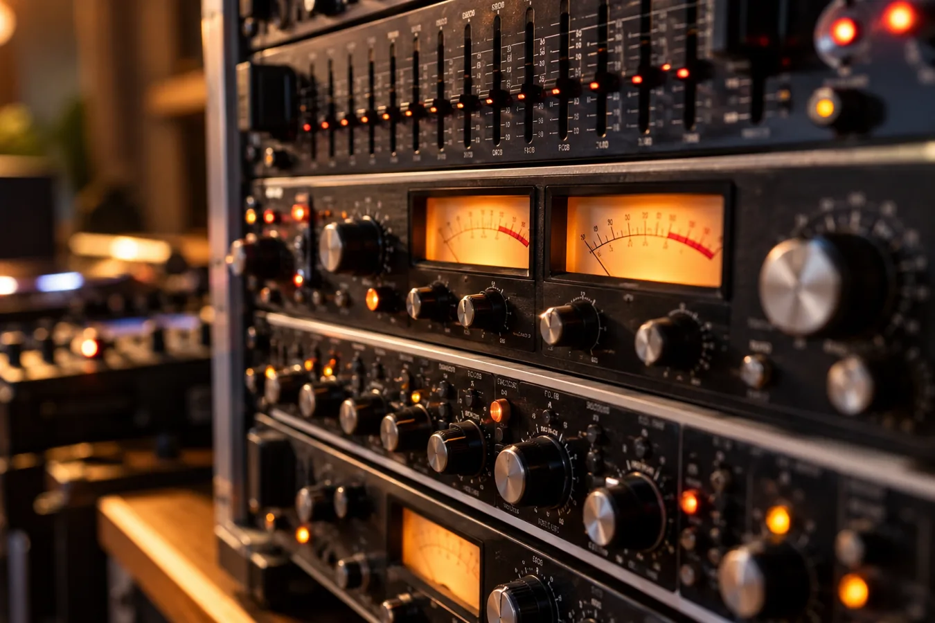 Modern DJ Audio Setup in Performance Studio